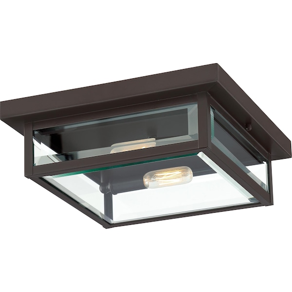 Quoizel Westover 2-Light Western Bronze Outdoor Flush Mount WVR1612WT - main